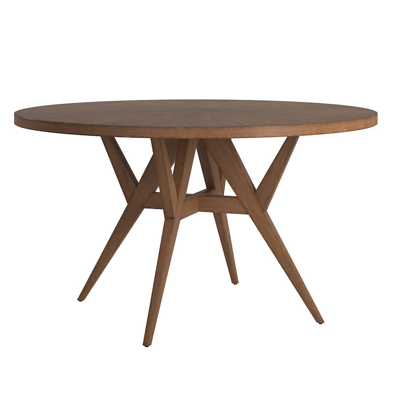 Tavolo da pranzo Sheeba rotondo Mid-Century Modern con base in noce di iNSPIRE Q Modern