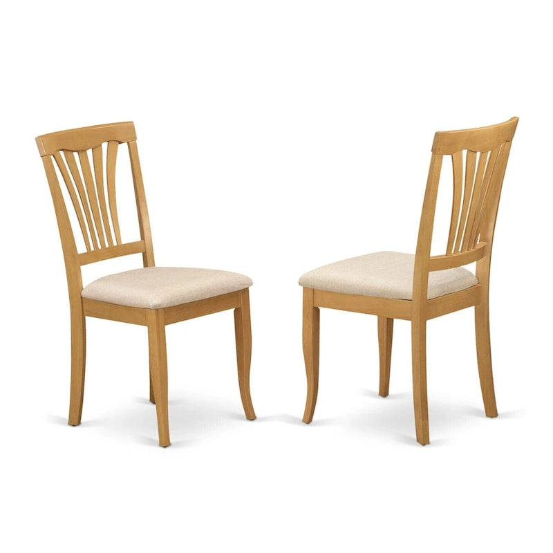 East West Furniture 9 Piece Modern Table Set Includes an Oval Wooden Table and 8 Kitchen Dining Chairs, Oak (Seat Options)