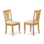 East West Furniture 9 Piece Modern Table Set Includes an Oval Wooden Table and 8 Kitchen Dining Chairs, Oak (Seat Options)