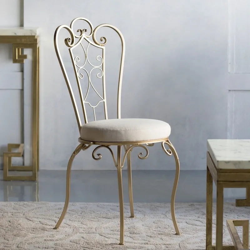 A&B Home Goldtone 22-inch Folding Accent Chair
