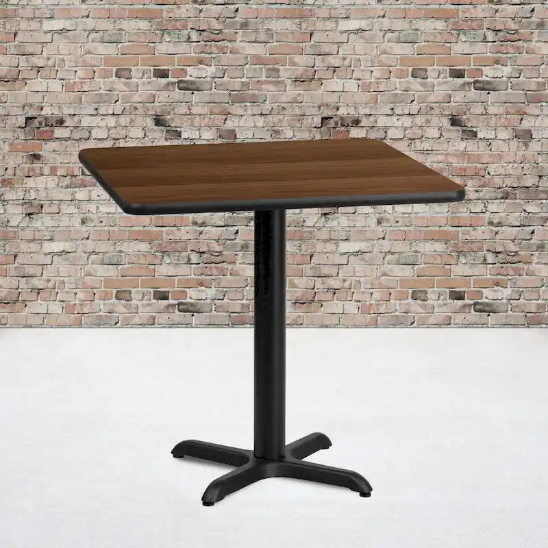 24 Square Laminate Table Top with 22 x 22 Table Height Base - 24W x 24D x 31.125H - 24W x 24D x 31.125H