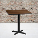 24 Square Laminate Table Top with 22 x 22 Table Height Base - 24W x 24D x 31.125H - 24W x 24D x 31.125H
