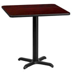 24 Square Laminate Table Top with 22 x 22 Table Height Base - 24W x 24D x 31.125H - 24W x 24D x 31.125H