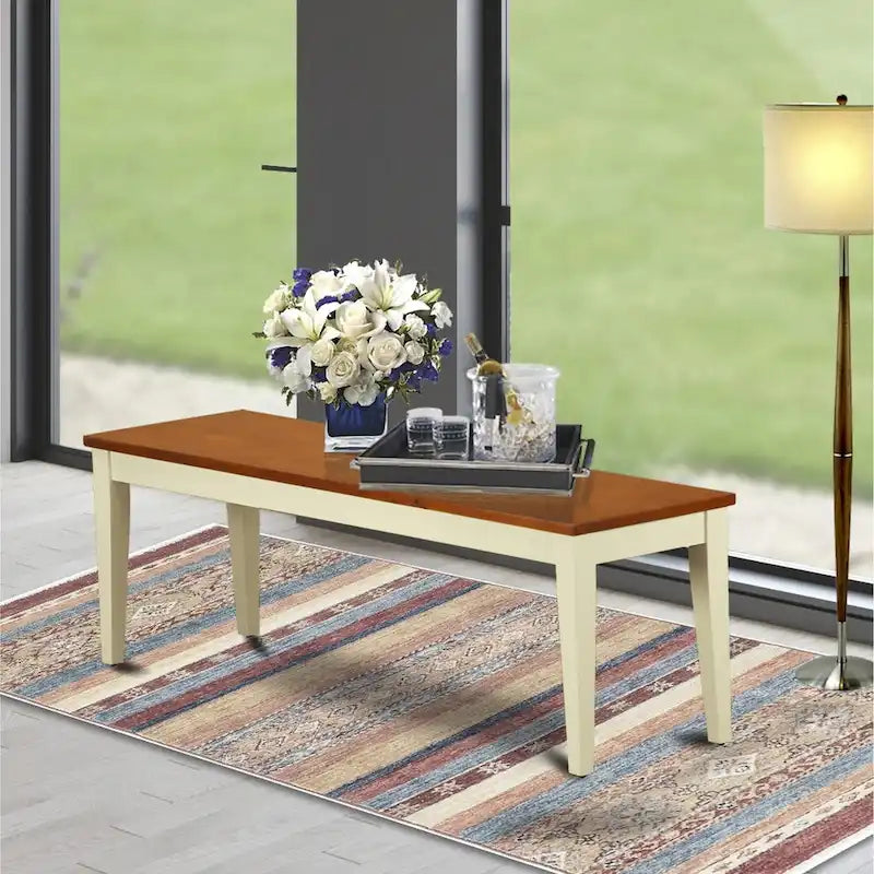Panca da Pranzo Nicoli di East West Furniture con Seduta in Legno, 54x15x17 Pollici, (Opzioni di Finitura)