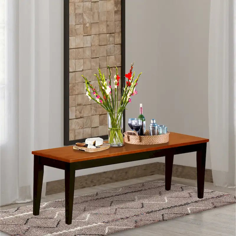 Panca da Pranzo Nicoli di East West Furniture con Seduta in Legno, 54x15x17 Pollici, (Opzioni di Finitura)