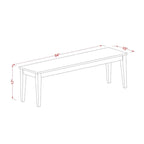 Panca da Pranzo Nicoli di East West Furniture con Seduta in Legno, 54x15x17 Pollici, (Opzioni di Finitura)