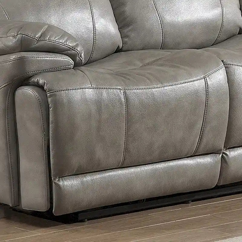 Estella Grey Contemporary Power Sofa and Loveseat with Storage Console (2-piece Set)
