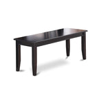East West Furniture DUGR6-BLK-W 6 Piece Dining Table Set- a Rectangle Kitchen Table and 4 Dining Room Chairs with a Bench, Black