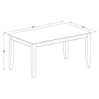 East West Furniture DUGR6-BLK-W 6 Piece Dining Table Set- a Rectangle Kitchen Table and 4 Dining Room Chairs with a Bench, Black