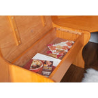 Linon Riki Honey Pine 3-piece Breakfast Nook Dining Set