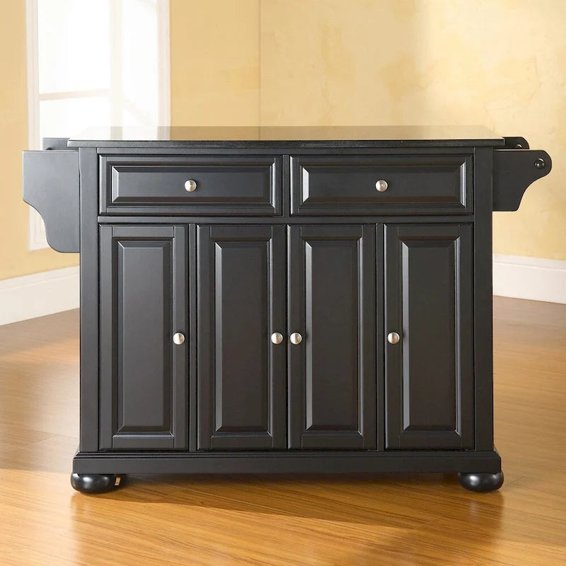 Crosley Alexandria, isola/carrello da cucina con top in granito, dimensioni totali - 18p x 51,5l x 34a