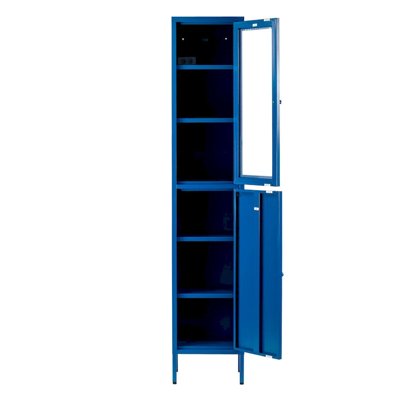 Aviva 71-inch Blue Two Door Metal Cabinet