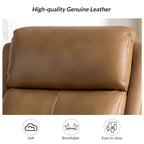 FrancoModern Genuine Leather Swivel Rocker Recliner with Nailhead Trims Sets of 2 by HULALA HOME