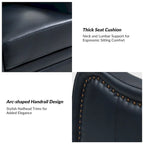 FrancoModern Genuine Leather Swivel Rocker Recliner with Nailhead Trims Sets of 2 by HULALA HOME