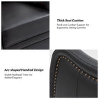 FrancoModern Genuine Leather Swivel Rocker Recliner with Nailhead Trims Sets of 2 by HULALA HOME