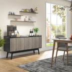 Wooden 4-door Buffet Sideboard with Storage for Kitchen Dining Room - N/A