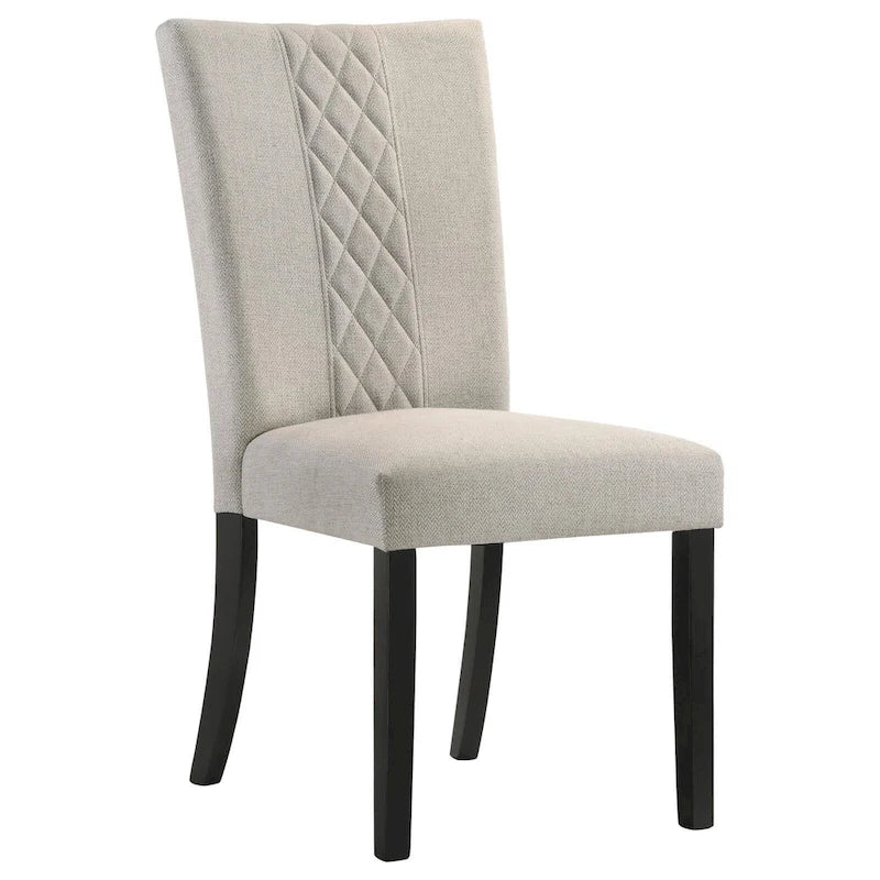Davidson Beige and Black Upholstered Side Chairs (Set of 2)