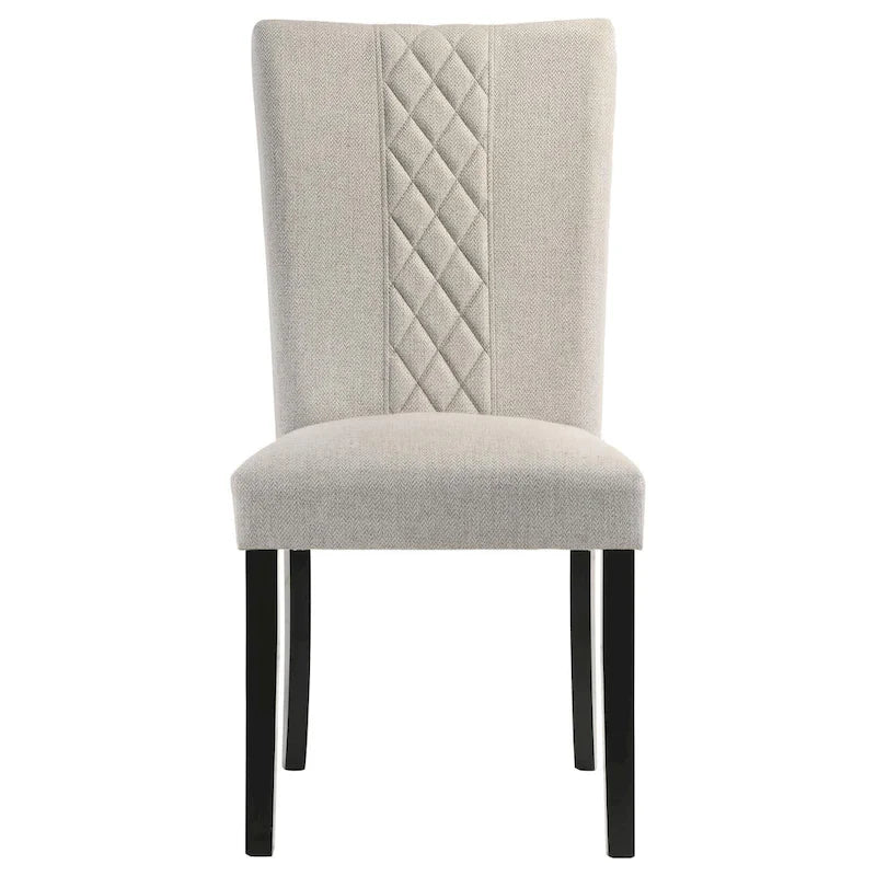 Davidson Beige and Black Upholstered Side Chairs (Set of 2)