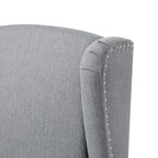 Poltrona reclinabile a molla con tasca laterale e finitura con borchie decorative