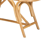 Septa Modern Bohemian Natural Brown Rattan Accent Bench