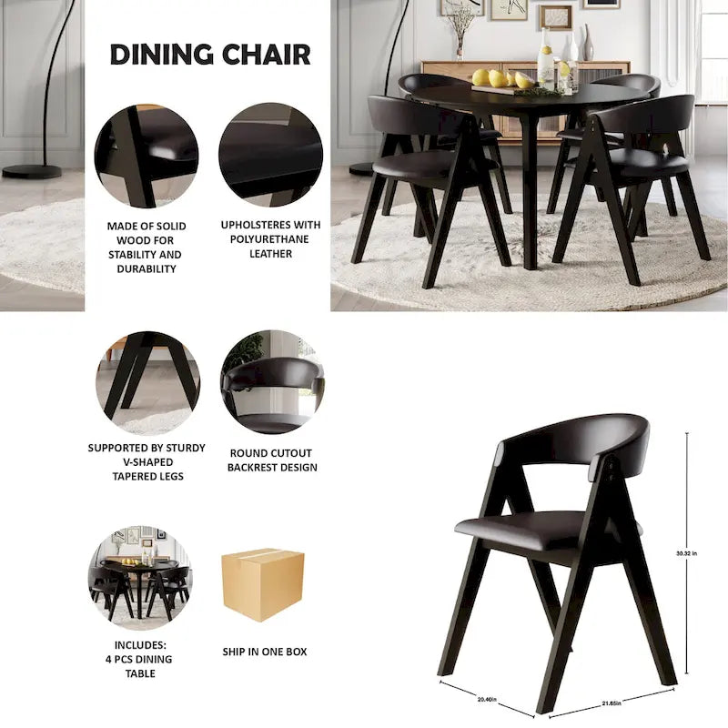 CraftPorch Transitional Drop Leaf 5-piece Dining Set
