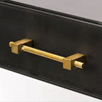 Vince Black Metal with Gold Accents 3 Drawer Office Desk