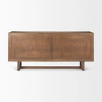 Grier Light Brown Solid Wood with Cane 4 Door Sideboard - 72.0L x 18.0W x 31.0H