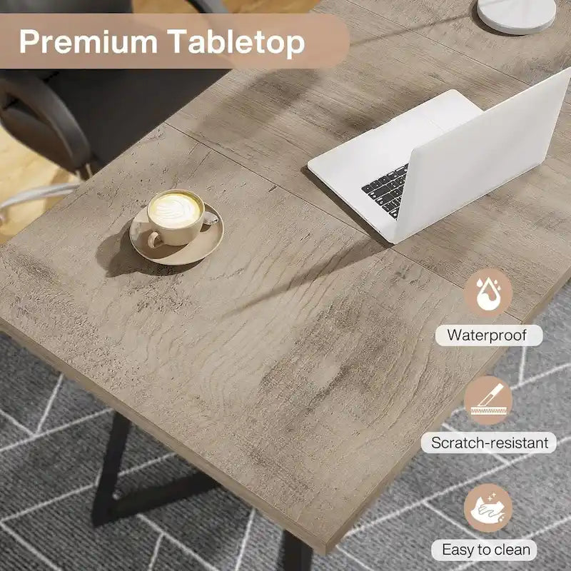 Modern Dining Table, White Faux Marble Small Kitchen Table for Family