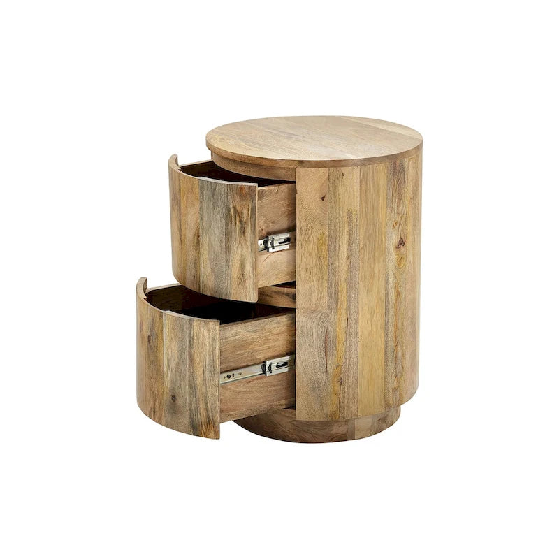 Carolina Living Kingston 2-Drawer 18 Round Nightstand