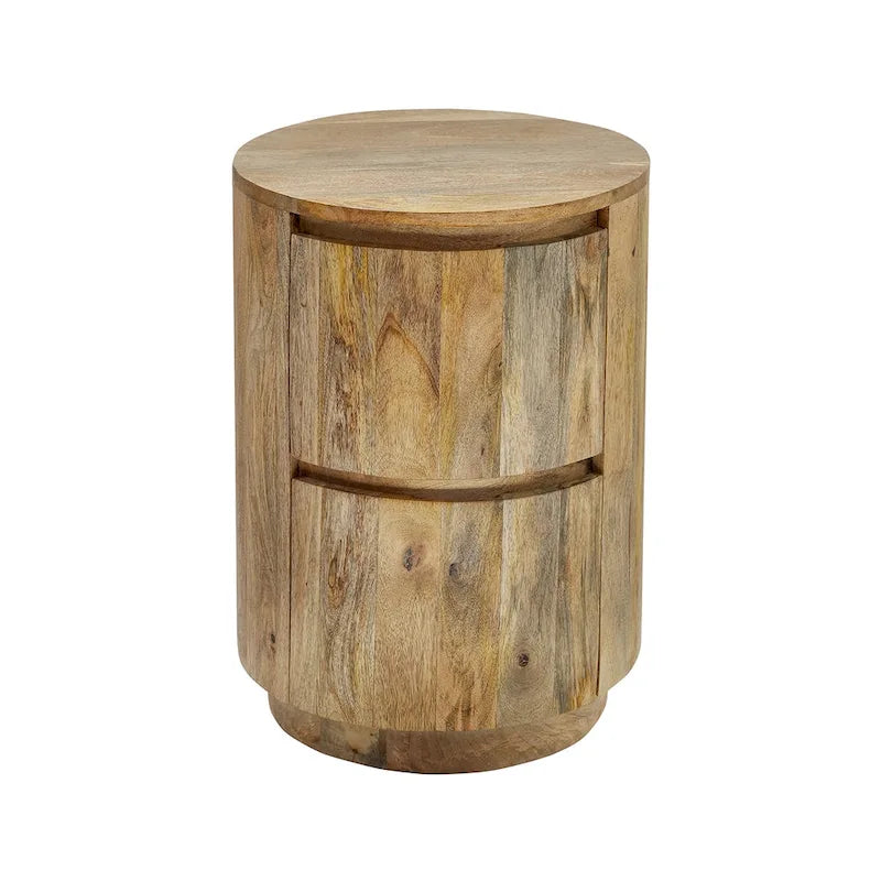Carolina Living Kingston 2-Drawer 18 Round Nightstand