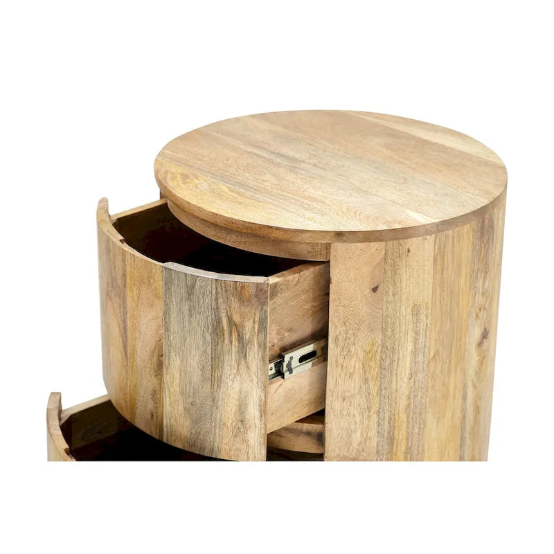 Carolina Living Kingston 2-Drawer 18 Round Nightstand