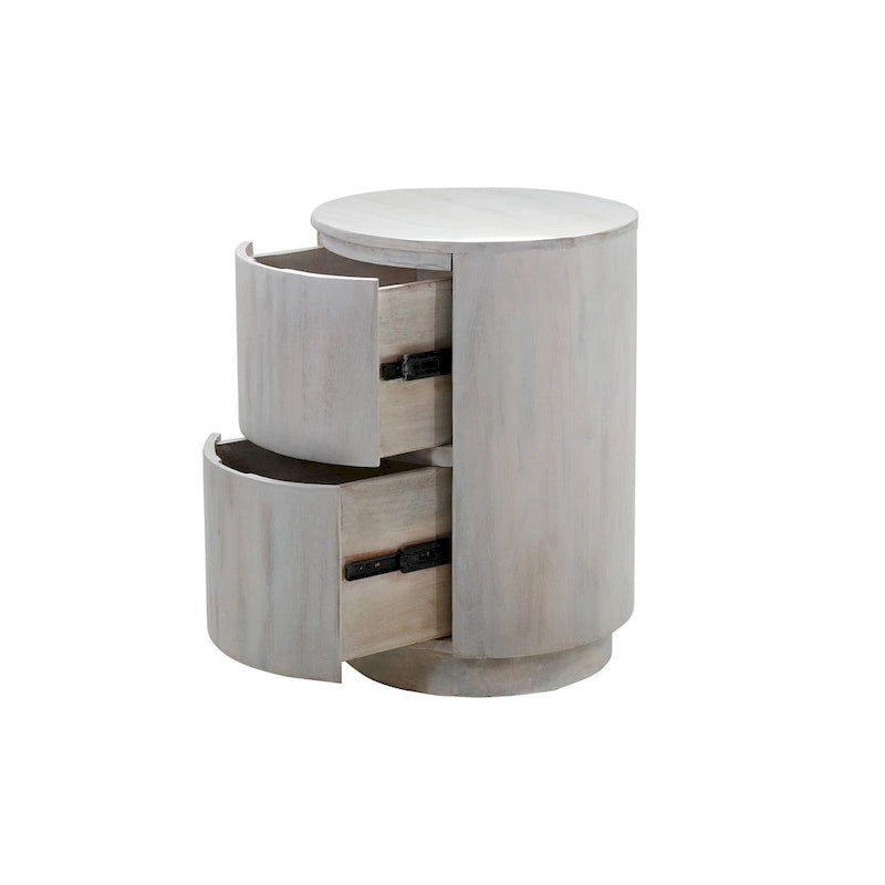 Carolina Living Kingston 2-Drawer 18 Round Nightstand