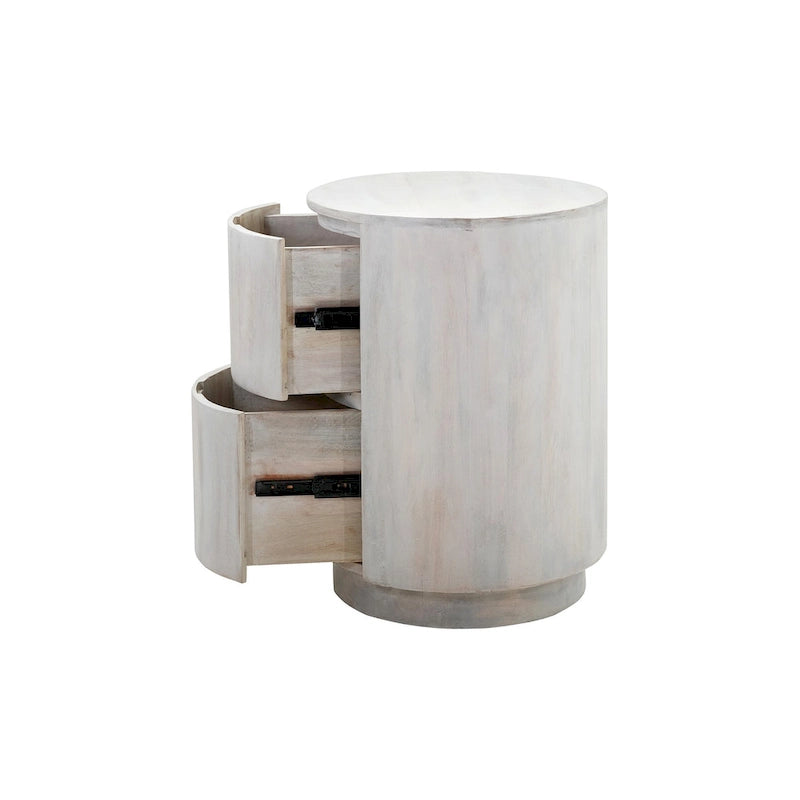 Carolina Living Kingston 2-Drawer 18 Round Nightstand