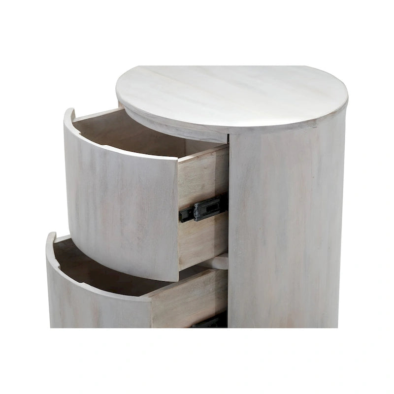 Carolina Living Kingston 2-Drawer 18 Round Nightstand