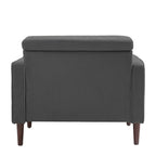 2 Pack Modern Corduroy Wide Armchair with Bolster Pillows