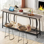 70.9 Inch Extra Long Narrow Sofa Console Table with Metal Frame for Entryway Living Room