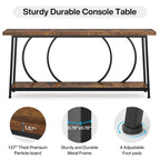 70.9 Inch Extra Long Narrow Sofa Console Table with Metal Frame for Entryway Living Room