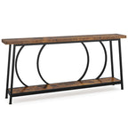 70.9 Inch Extra Long Narrow Sofa Console Table with Metal Frame for Entryway Living Room