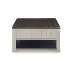 Signature Design by Ashley Darborn Gray/Brown Lift-Top Coffee Table - 35.5W x 35.5D x 19.38H