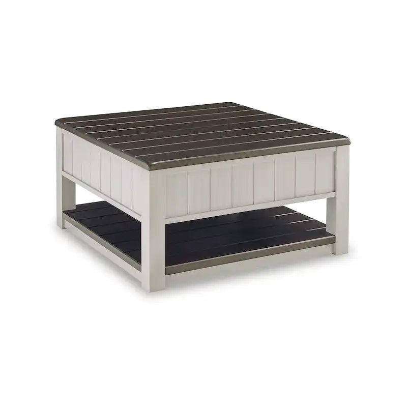 Signature Design by Ashley Darborn Gray/Brown Lift-Top Coffee Table - 35.5W x 35.5D x 19.38H