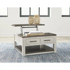 Signature Design by Ashley Darborn Gray/Brown Lift-Top Coffee Table - 35.5W x 35.5D x 19.38H