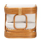 Corsa Modern Bohemian Natural Rattan Arm Chair