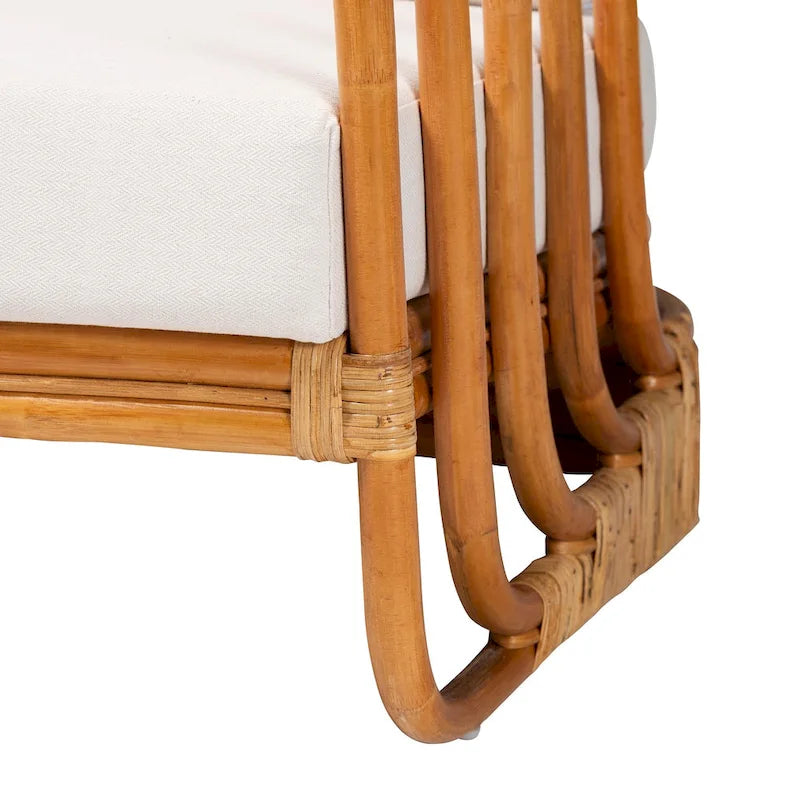 Corsa Modern Bohemian Natural Rattan Arm Chair