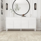Mobiletto basso bianco con 4 ante e 2 cassetti - 63W x 29.7H