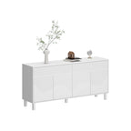 Mobiletto basso bianco con 4 ante e 2 cassetti - 63W x 29.7H