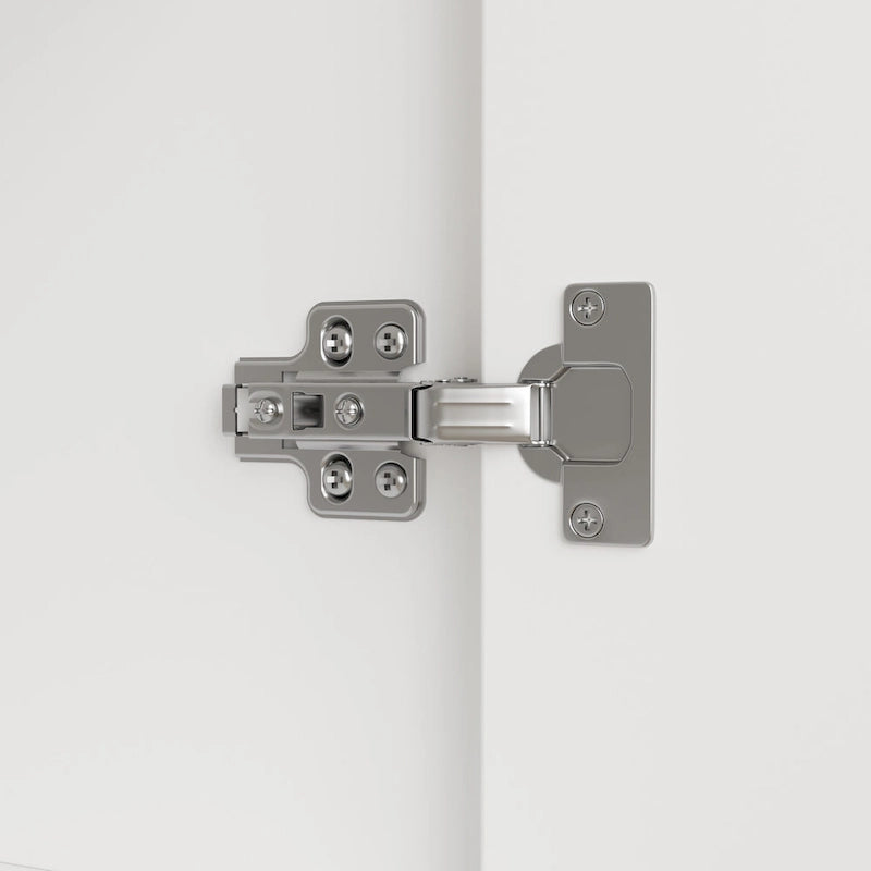 Mobiletto basso bianco con 4 ante e 2 cassetti - 63W x 29.7H