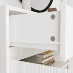 Mobiletto basso bianco con 4 ante e 2 cassetti - 63W x 29.7H