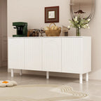 Mobile credenza bianco con gambe in pino - Credenza contenitore da 160,5 cm