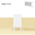 Mobile credenza bianco con gambe in pino - Credenza contenitore da 160,5 cm