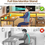 L Shape Gaming Computer Desk with File Drawer Printer Storage Shelves